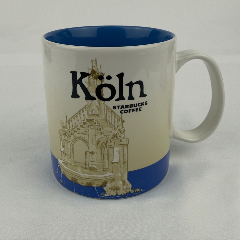 Starbucks Cologne Germany Mug 16oz Köln Global Icon 2016 Blue Relief